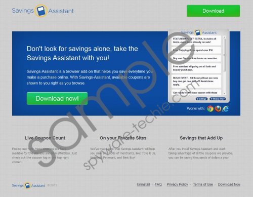 Savings Assistant Removal Guide