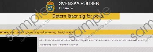 Svenska Polisen Virus Removal Guide