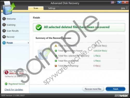 recovery disk map