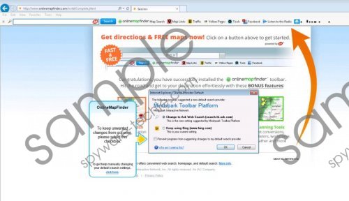 OnlineMapFinder Toolbar Removal Guide