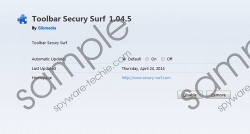 Secury Surf toolbar Removal Guide
