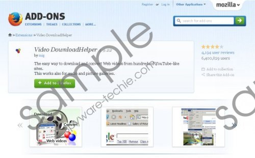 Video DownloadHelper Removal Guide