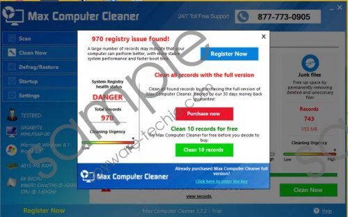 Max Computer Cleaner Removal Guide