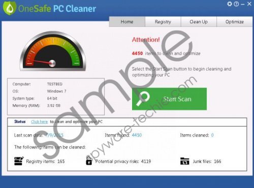 OneSafe PC Cleaner Removal Guide
