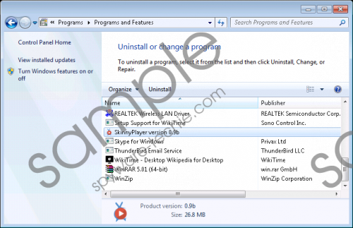 SkinnyPlayer Removal Guide