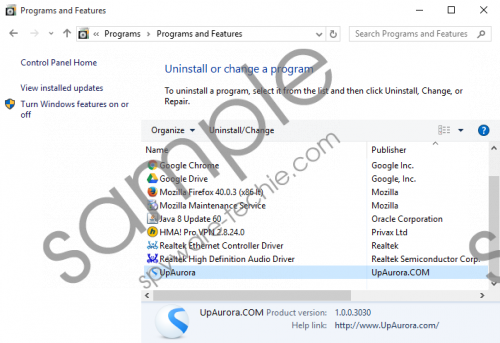 UpAurora Browser Removal Guide