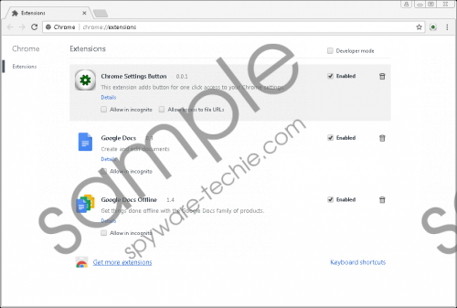 Chrome Settings Button Removal Guide