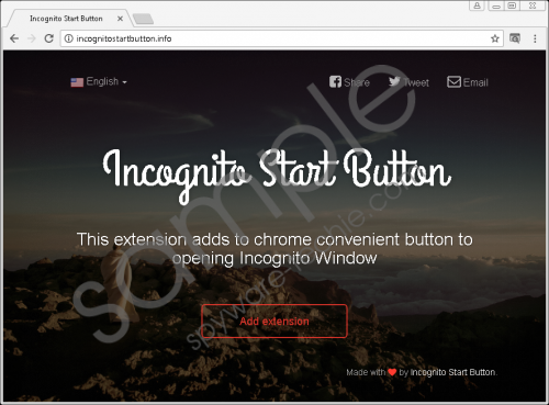 Incognito Start Button Removal Guide