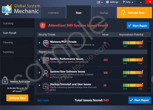 Global System Mechanic Removal Guide