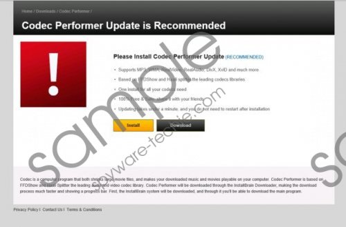Codec Performer Update is Recommended Removal Guide