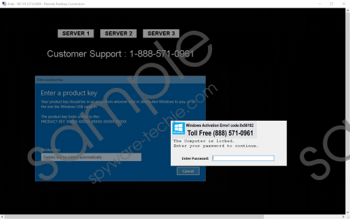 Windows activation Error code:0x56102 (888) 571-0961 Removal Guide