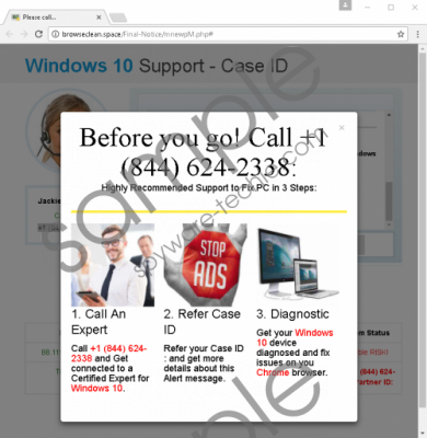 Windows 7 Support - Case ID Fake Tech Support Removal Guide