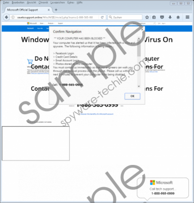 Your computer has been blocked 1-888-565-0999 Removal Guide