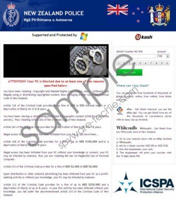 New Zealand Police Virus Removal Guide