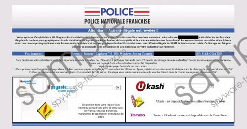 Police Nationale Francaise Virus Removal Guide