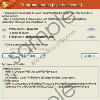Program Launch [expired license] Virus Removal Guide