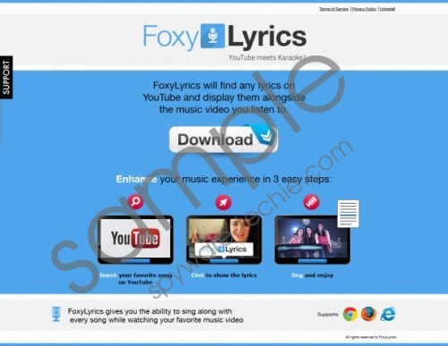 FoxyLyrics ads Removal Guide