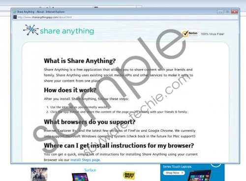Share Anything Ads Removal Guide
