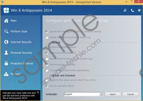 Win 8 Protection 2014 Removal Guide