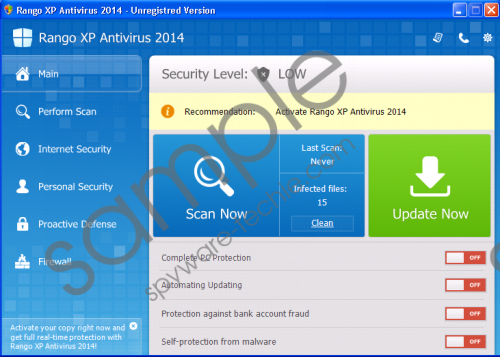 Rango XP Antivirus 2014 Removal Guide