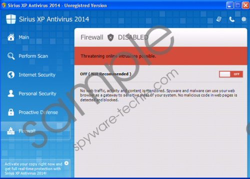 Sirius Win XP Protection 2014 Removal Guide