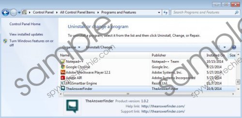 TheAnswerFinder Removal Guide