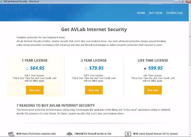 AVLab Internet Security Removal Guide