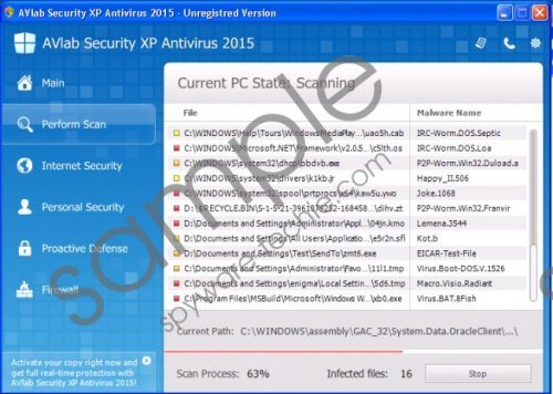 AVLab Internet Security XP Antivirus 2015 Removal Guide