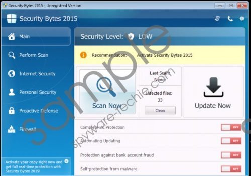 Security Bytes 2015 Removal Guide