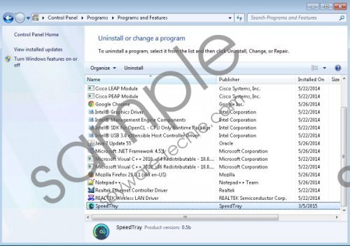 Speedtray Removal Guide