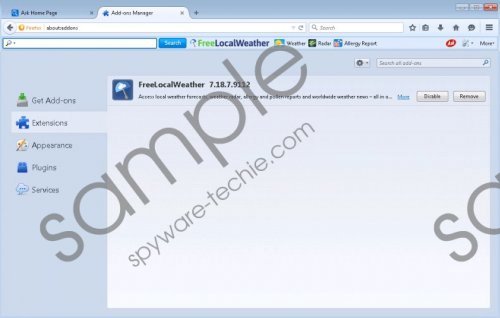 FreeLocalWeather Toolbar Removal Guide