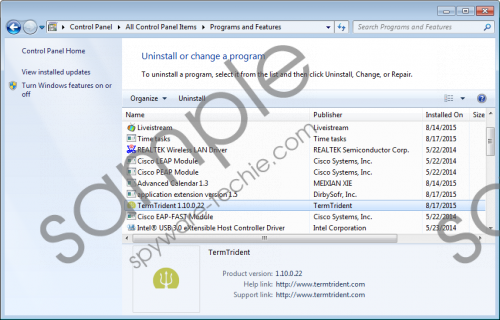 TermTrident Removal Guide