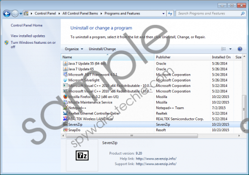 SevenZip Removal Guide