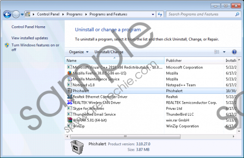 PhishAlert Removal Guide