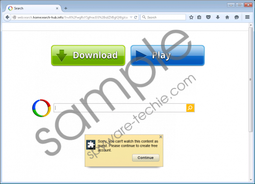 Websearch.homesearch-hub.info Removal Guide