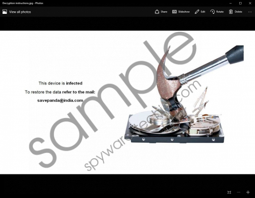 Savepanda@india.com Ransomware Removal Guide