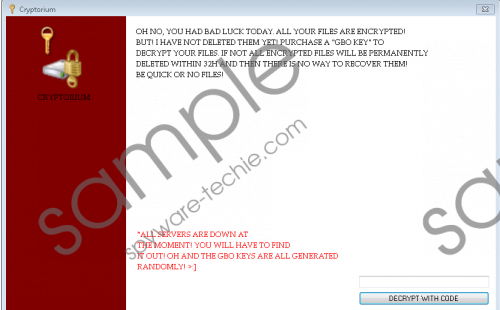Cryptorium Ransomware Removal Guide