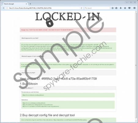 Locked-in Ransomware Removal Guide