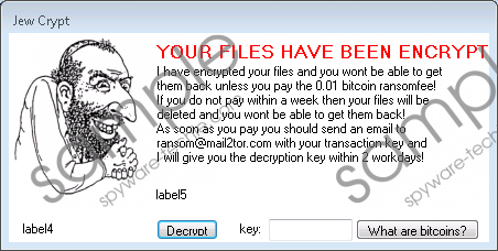 Jew Crypt Ransomware Removal Guide