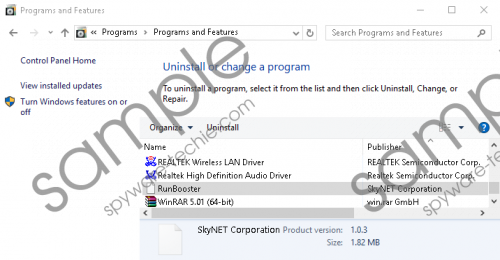 Runbooster Removal Guide