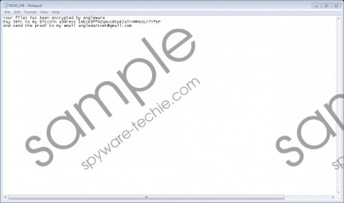 Angleware Ransomware Removal Guide