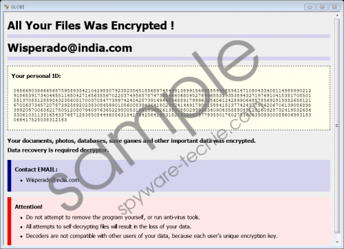 Wisperado@india.com Ransomware Removal Guide