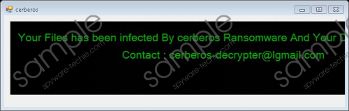 Cerberos Ransomware Removal Guide