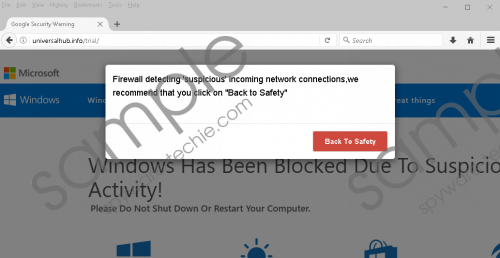 Firewall Detected Suspicious Network Connections fake alert Removal Guide