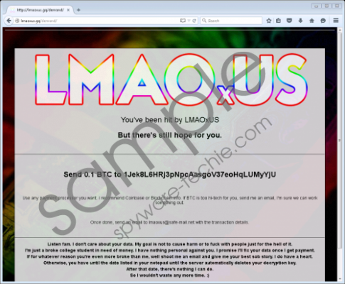 LMAOxUS ransomware Removal Guide