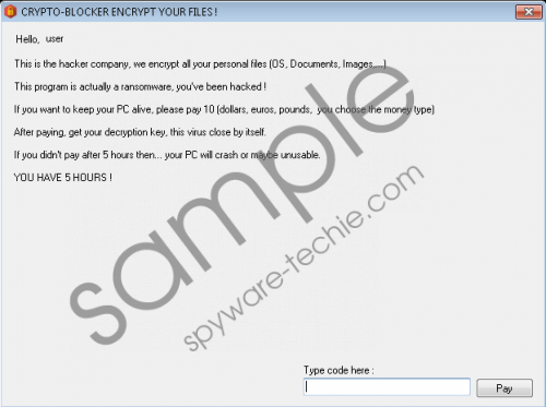 Crypto-Blocker Ransomware Removal Guide