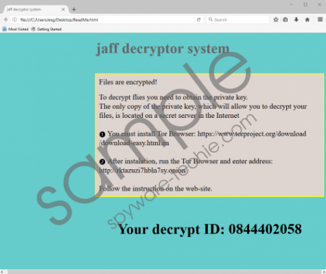Jaff Ransomware Removal Guide