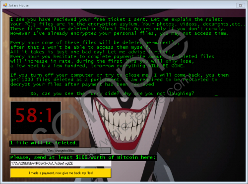 Jokers House Ransomware Removal Guide