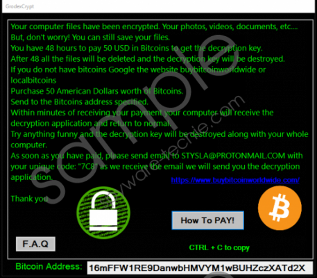 GrodexCrypt Ransomware Removal Guide