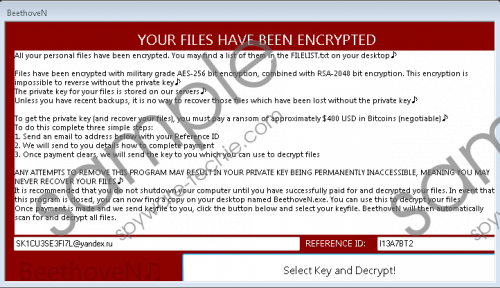 BeethoveN Ransomware Removal Guide